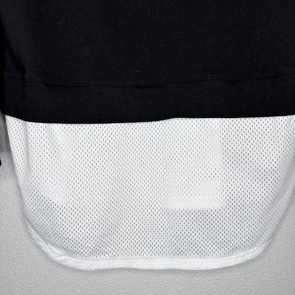 Adidas Dual Layer Mesh French Terry Pullover Long Sleeve Sweatshirt Black XL - Picture 6 of 12